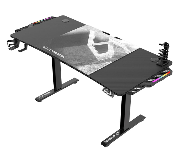 Ultradesk LEVEL V2 LED RGB (Czarno-Białe) (elektryczna regulacja) - 1191849 - zdjęcie 2